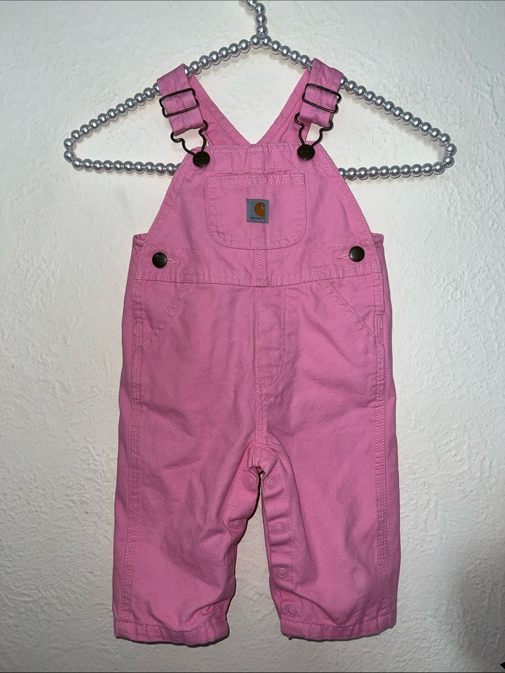 Carhartt 6 months pink overalls